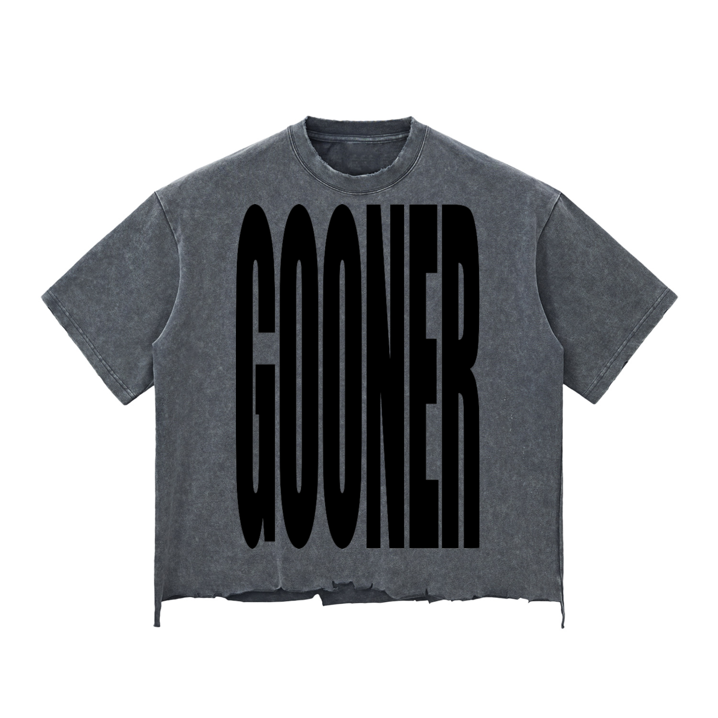 Snow Wash Raw-Hem Boxy T-shirt